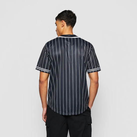 Karl Kani Ανδρικό κολεγιακό πουκάμισο Serif Pinstripe Baseball Shirt